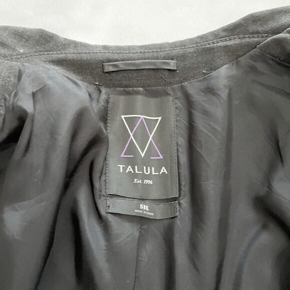 ARITZIA TALULA CHARCOAL GREY SINGLE BREASTED SLIM BLAZER - 2 - Picture 6 of 12